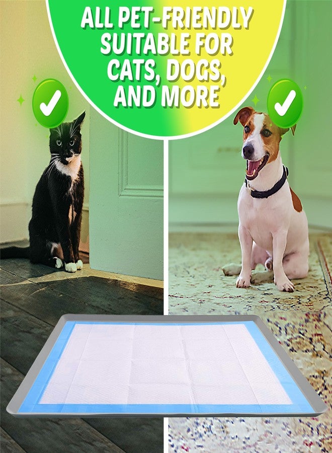Skywin TidyFriend Dog Pee Pad Holder Tray Fits for 27.5” x 44” Wee Wee Pee Pads - Stable Grip, Raised Edges, Quick-Wipe Silicone Surface Dog Potty Tray Holder for Indoor Flooring Protection (Light Grey) - Image 5