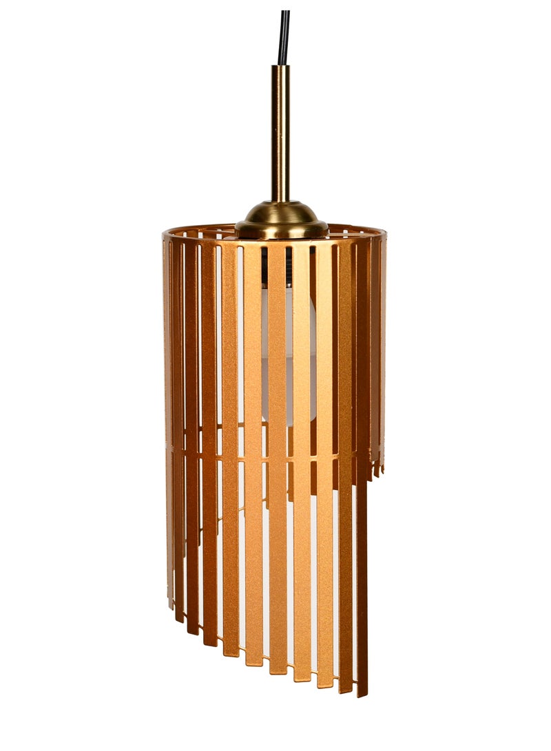 Modern Gold pendant chandelier, geometric shape, with a contemporary and modern design - Image 1