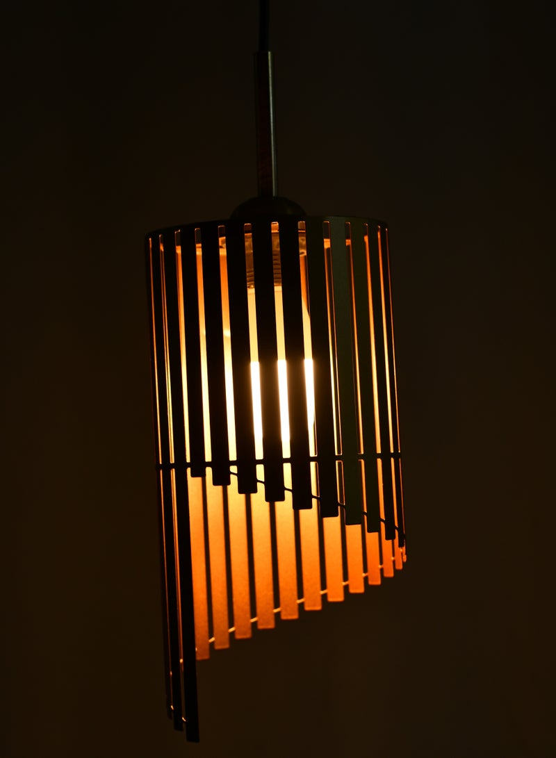 Modern Gold pendant chandelier, geometric shape, with a contemporary and modern design - Image 3
