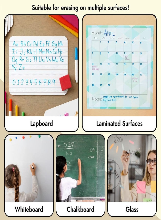 Juvale 24-Pack Square Magnetic Mini Dry Erase Erasers - 2 x 0.8 in & 4 Colors - Magnetic Whiteboard Erasers - School Supplies & Classroom Must Haves - Image 5