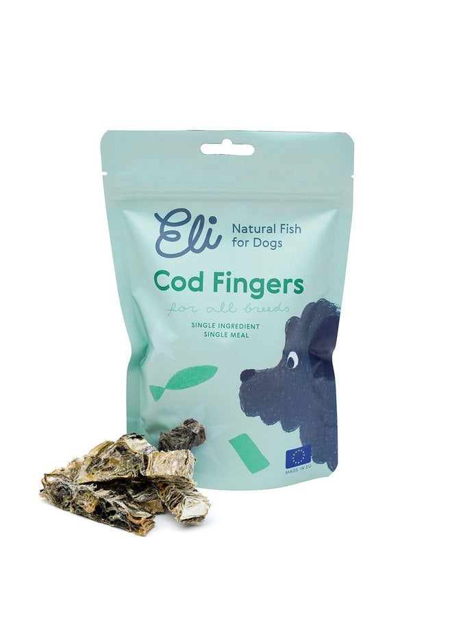 Eli Cod Skin Fingers 3 Pack - Naturals Premium Dog Treats, Fish Skin Dental Treats, Rich in Protein & Omega 3, Low in Fat, Grain Free, Single Ingredient, Crispy, Hypoallergenic, Gluten Free, Air Dried - Image 2