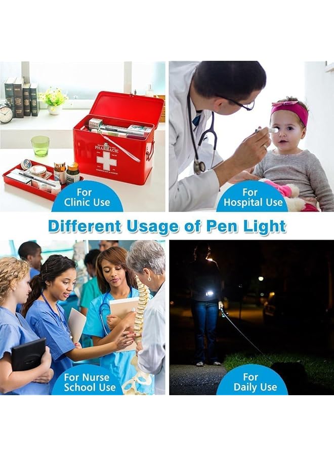 KASTWAVE 2Pack Pen Torches Medical for Nurses Reusable Rechargeable Torch LED Lights Pen Light Diagnostic Pen Light USB Pen Torches for Nurses Students Doctors - Image 2
