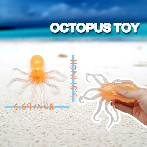 ZTATU Octopus Stress Balls for Kids Squishy Fidget Toys 1PCS Sensory Squeeze Toys Squishy Balls for Kids Sea Animals Party Favors Stress Relief Gifts Easter Basket Stuffers - Image 5