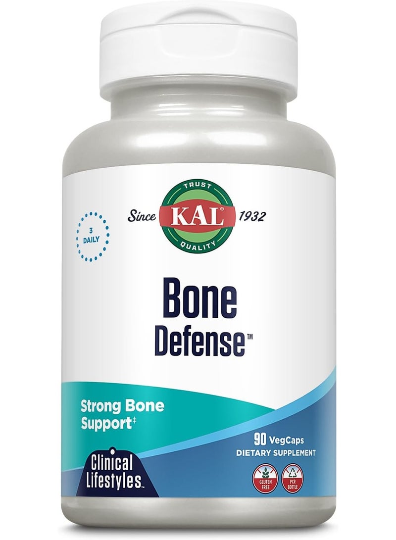KAL Bone Defense | Healthy Bone Strength and Density Supplement | Calcium, Vitamin D3 and K2, Magnesium | 90ct