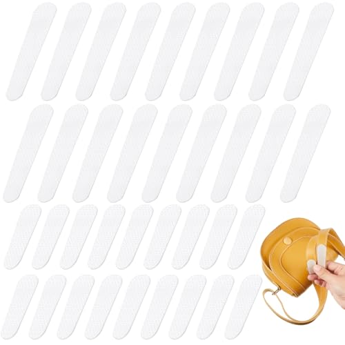 Pushglossy 36 Pcs Non Slip Purse Strap Grip for Shoulder Bag Tote Bag, Stick-ons to Stop Purse from Slipping Down Luggage Straps(Semi-Clear,Large and Small) - Image 1