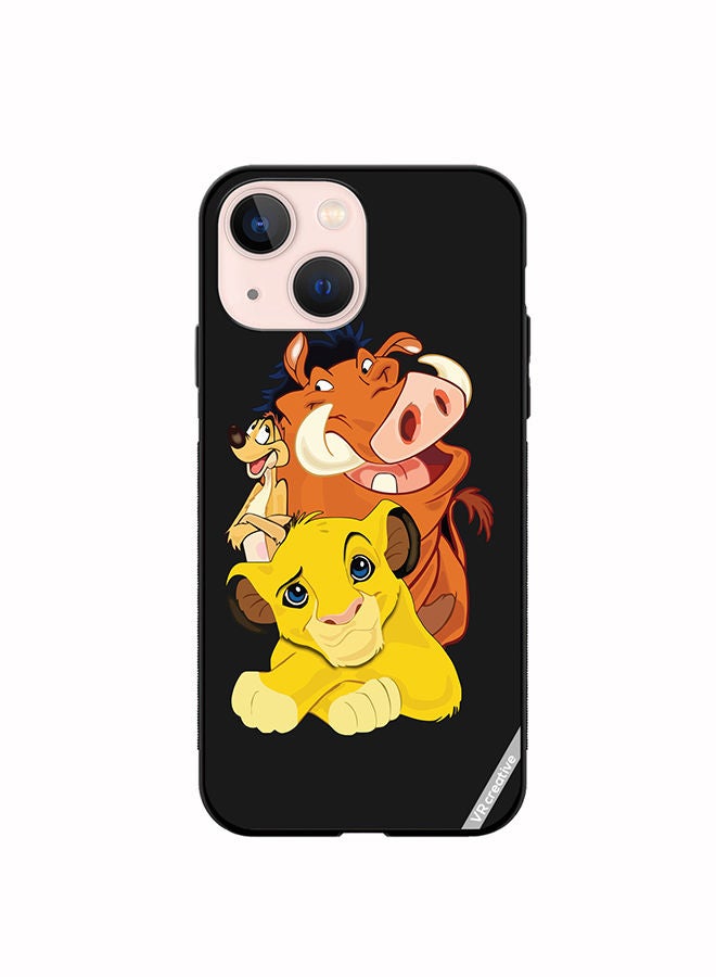 VR CREATIVE Protective Case Cover For Apple iPhone 13 mini Star Cutouts Lion King Group Design Multicolour - Image 1