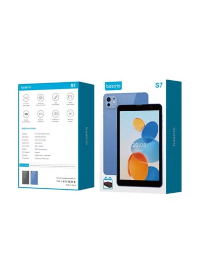 BESTRIO “S7 7-Inch 5G Android Tablet with Octa-Core Processor, 8GB RAM and 256GB Storage, Dual Cameras, 3500mAh Battery, WiFi & 5G Connectivity – Portable Tablet for Work, Gaming, Streaming, Study, and Entertainment on the Go.” - Image 1