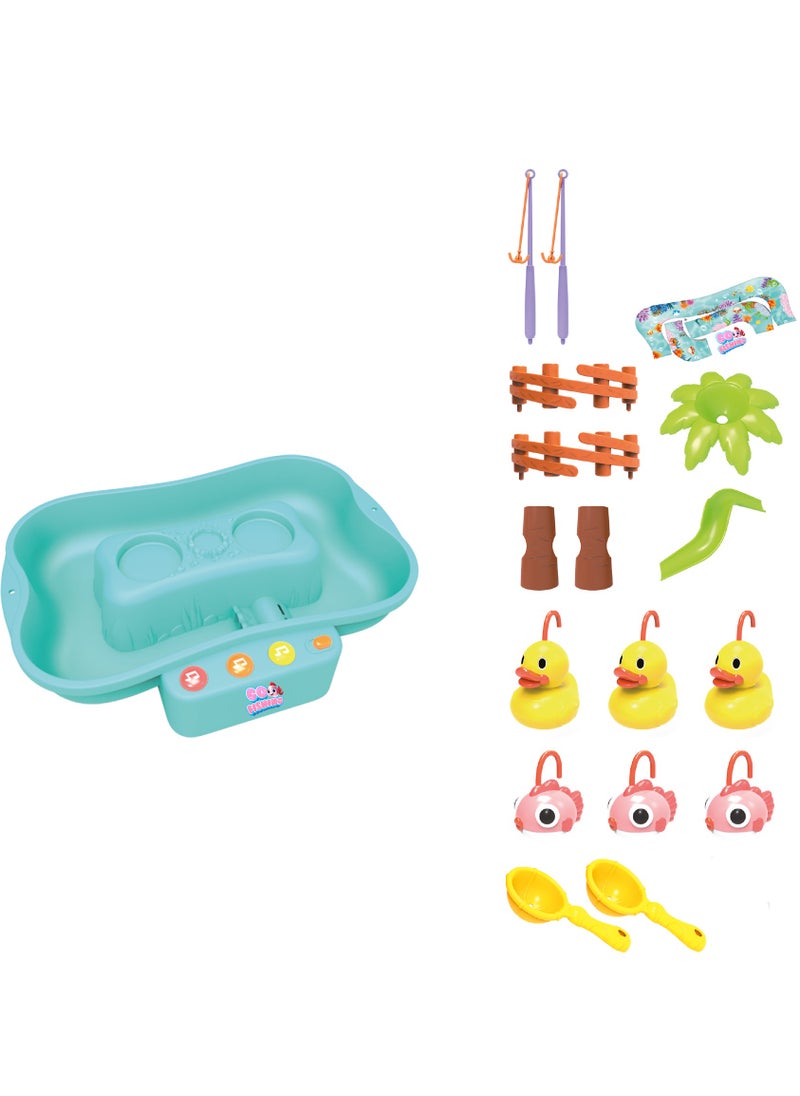 Ogi Mogi Toys Ogi Mogi Toys Water Circulating Fishing Game with Battery, Preschool Kids Pretend Play Fishing Board Game with Music, Go Fishing Game for Boys and Girls, Gifts for Children Aged 3 and Up  - Image 3