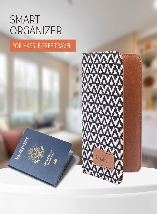HAMELIN Unisex Cotton Passport Holder Travel Organizer-Orca | Passport Case Cover | Document Holder with 1 Passport Slot, 4 Credit Card Slots | Travel Wallet For Unisex | Travel Essentials,White - Image 5