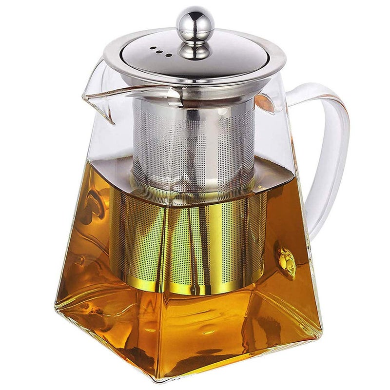Vivoice Ultra 85ozOne Cup Clear Heat Resistant Glass Teapot Infuser with 250 ml Glass Filter 250ml