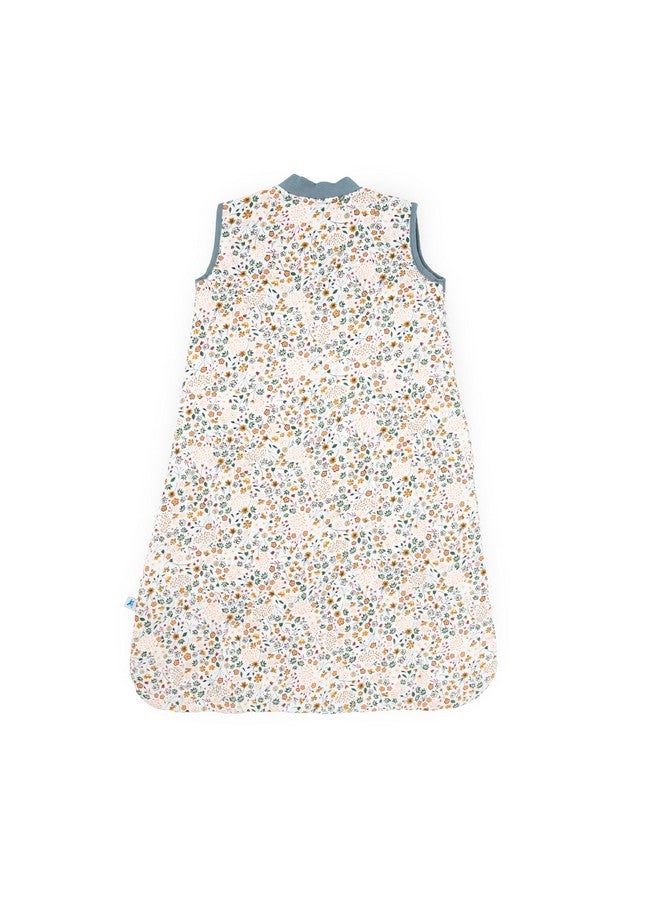 Little Unicorn 0-6 Month Quilted Sleep Sack 2.6 TOG | Soft & Breathable Muslin Cotton for safer sleep | 2 way zipper (Pressed Petals) - Image 3