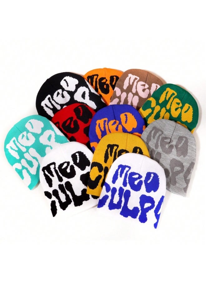 NIBEMINENT - Fashionable Knitted Cap Braided Beanie Hat Free Size - Image 1