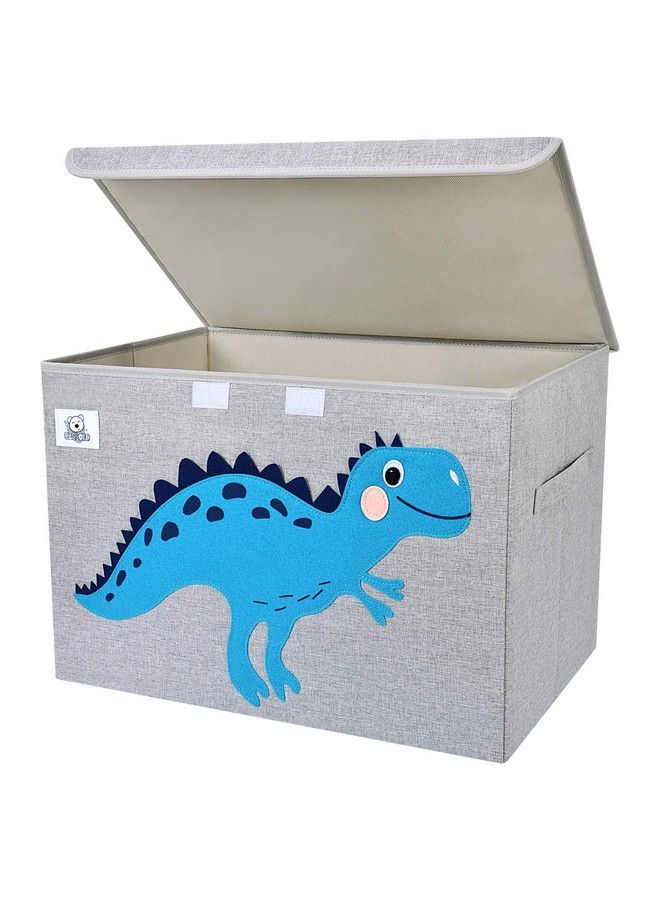 CLCROBD Foldable Large Kids Toy Chest With Fliptop Lid Collapsible Fabric Animal Toy Storage Organizer/Bin/Box/Basket/Trunk For Toddler Children And Baby Nursery (Dinosaur)  - Image 1