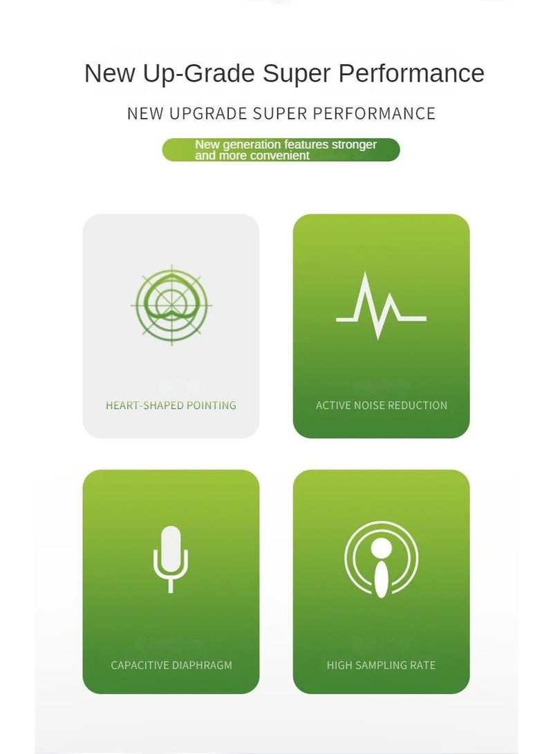 مجموعة ميكروفون مكثف احترافي ، يعمل بـ 48 فولت، غشاء كبير 26 مم، للتسجيل في الاستوديو، البث المباشر، والبودكاست - Image 3