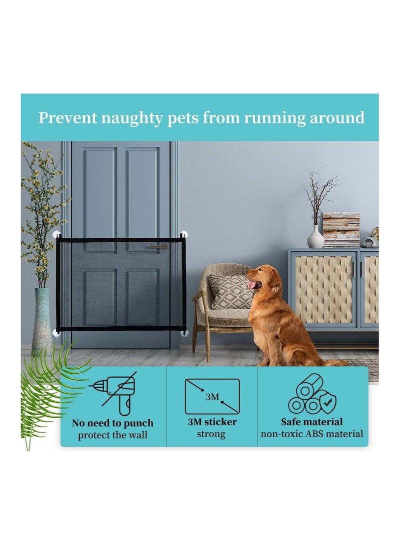 Zikra Magic Pet Gate Indoor Outdoor Retractable Dog with Portable Folding Mesh Safety for The House Providing a Safe Enclosure to Play and Rest 110*72cm - Image 3
