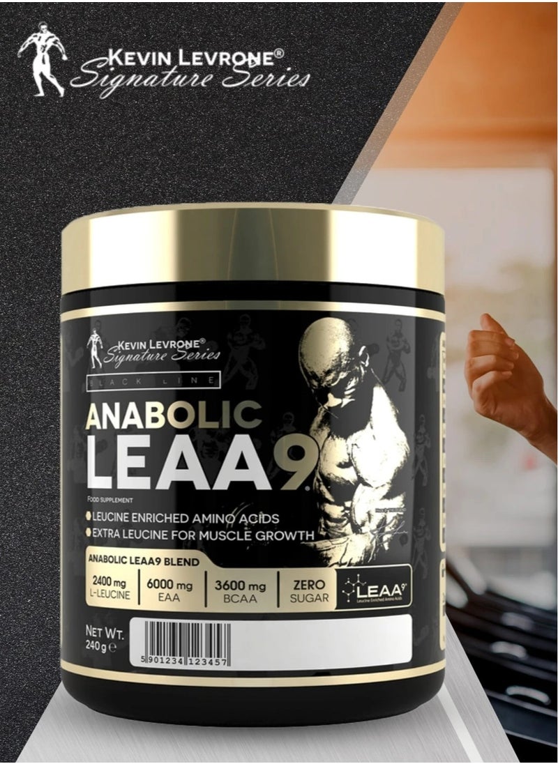 KEVIN LEVRONE - Kevin Levrone Anabolic LEAA9 Leucine Enriched Amino Acid Italian Blood Orange, 240g, 30 Servings - Image 1