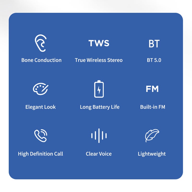 Bocoice Bone Conduction Speaker Wirelessly BT Speakers Mini Portable Loud Stereo Sound Built-in Mic Sound Box - Image 3