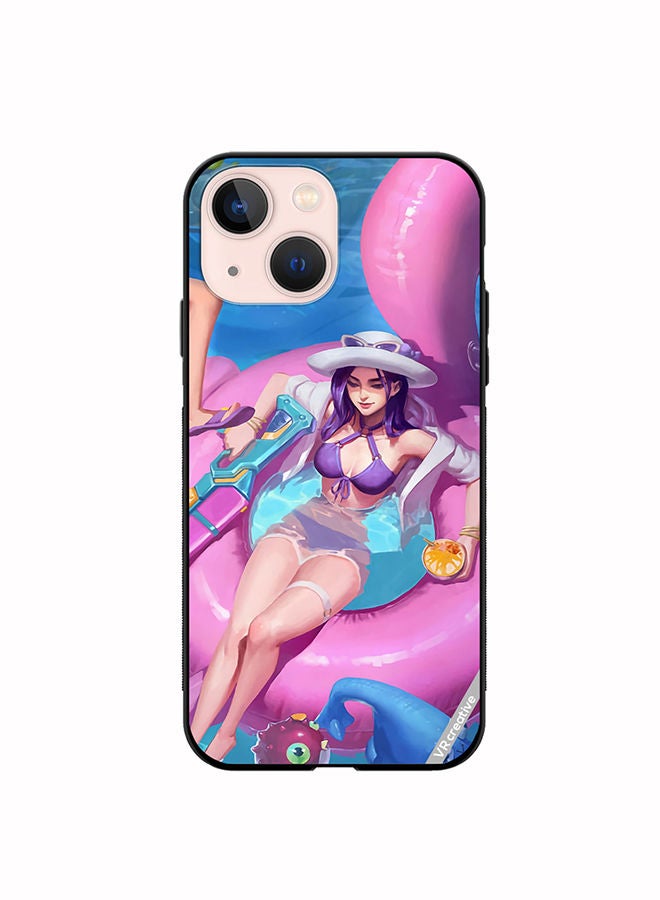 VR CREATIVE Protective Case Cover For Apple iPhone 13 Caitlyn Poolparty League Of Legends, Design Multicolour - Image 1