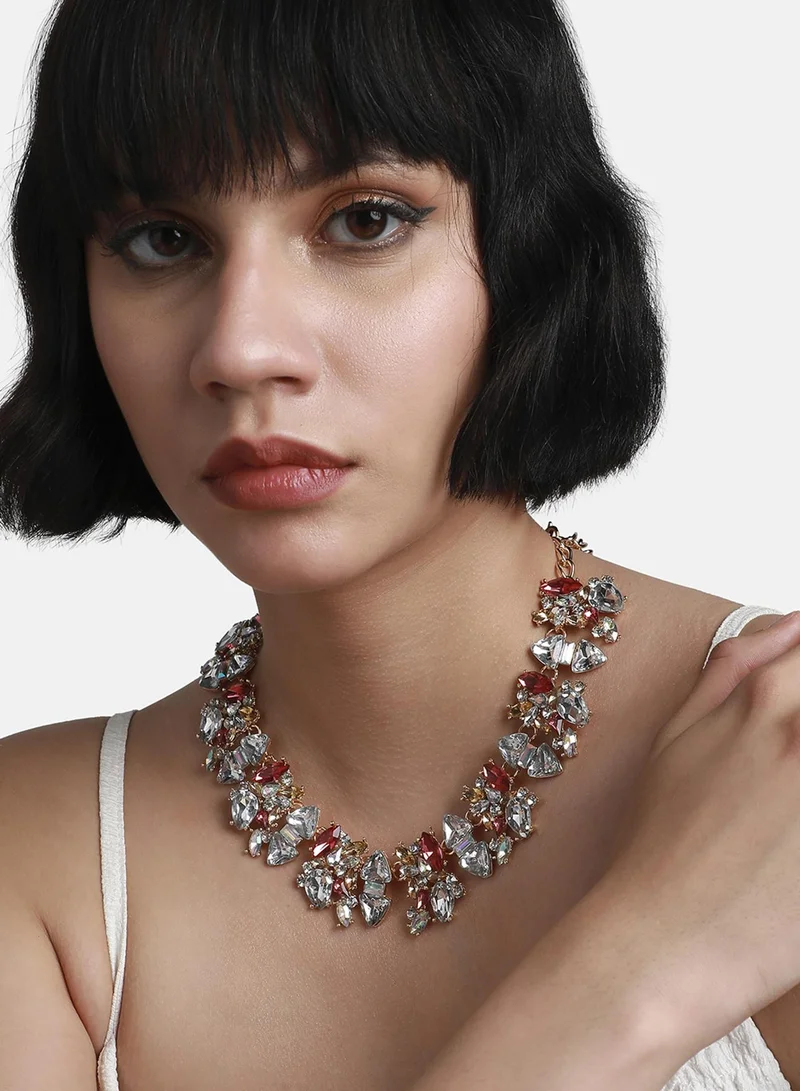 سوهي قلادة كريستال متعددة الألوان