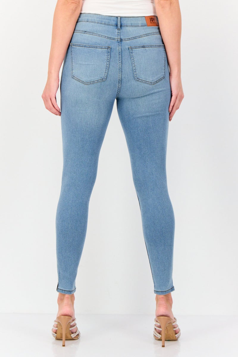 ONLY Jdy By Only Women Skinny Fit Solid Stretchable Jeans, Blue - Image 2