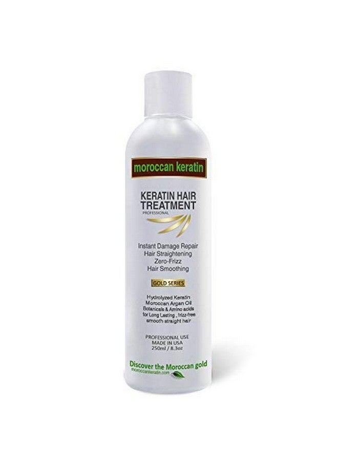 MOROCCAN KERATIN GOLD SERIES Most Effective Brazilian Keratin Hair Treatment 8oz Blowout Straightening Complex Global With Argan Oil Proven Formula Natural Organic Results Keratina Para Alisar El Pelo