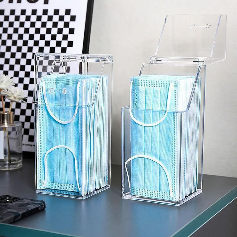 Storage Box Dressing Table Sundries Dormitory Makeup Organizer Transparent Cosmetics Household Tissue Tissue with Lid Kitchen Seal Design Transparent - Image 5
