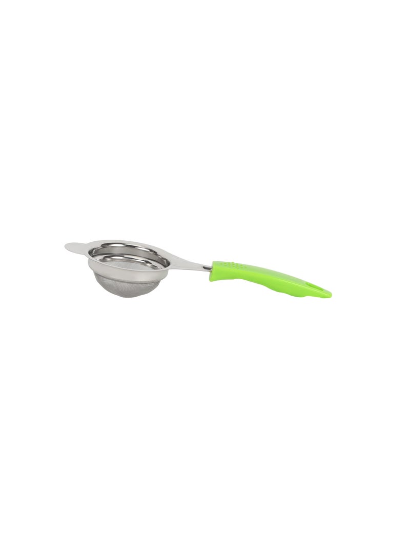 Royalford 10.0 cm Strainer- RF12619/ Stainless Steel Mesh Multi-Purpose Use/ Food-Grade and Safe to Use, Hanging Loop/ Easy to Hold PP Handle and Perfect for Tea, Coffee, Juice/ Compact and Durable Liquid Strainers Silver - Image 2