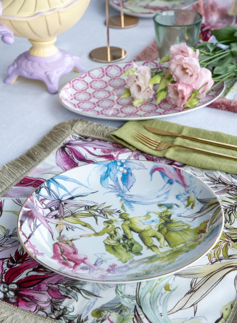 باتشي ميلانو طبق كيك باسي ميلانو فلورنسا قطر 31 بورسلين - Image 4