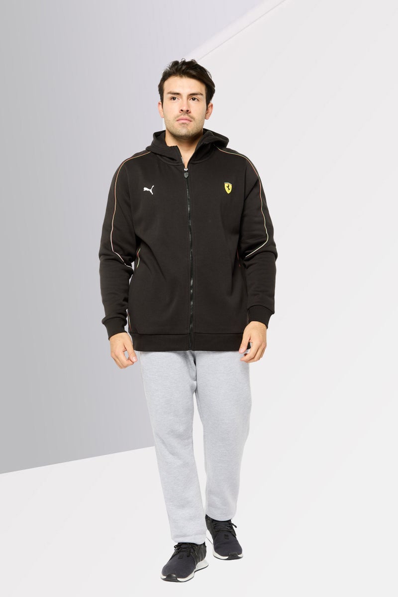 Puma x Scuderia Ferrari Men Sportswear Fit Long Sleeve Outdoor Full Zip Hoodie, Black - Image 2