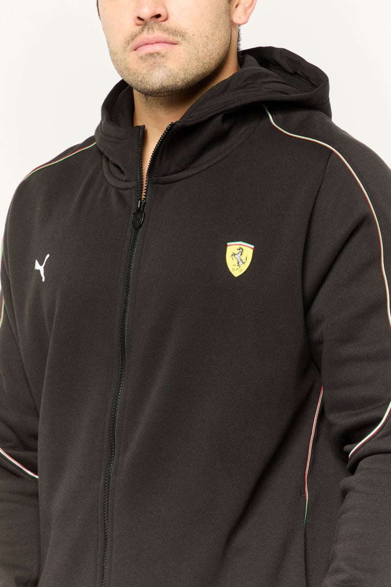 Puma x Scuderia Ferrari Men Sportswear Fit Long Sleeve Outdoor Full Zip Hoodie, Black - Image 3