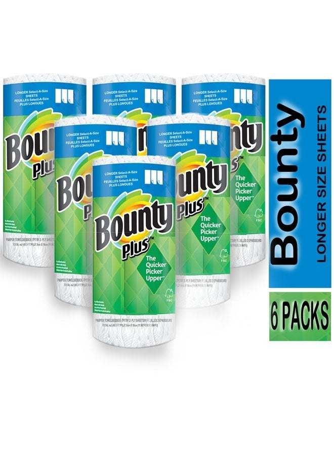 Bounty 6-Piece Plus Select-A-Size Paper Kitchen Towel - Image 1