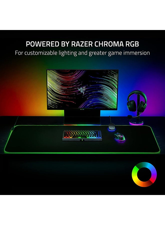 RAZER Goliathus Chroma 3XL Gaming Mouse Pad: Micro-Textured Cloth Surface - Large to Cover Desk Setup - Chroma RGB - Optimized for All Sensitivity Settings and Sensors - Non-Slip Rubber Base - Black - Image 4