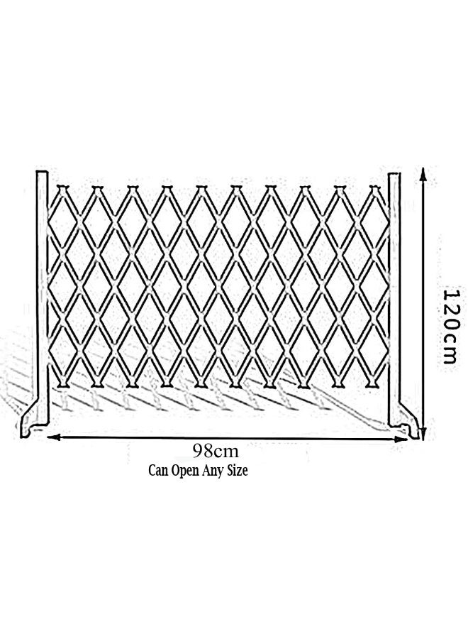 LINGWEI Wooden Expandable Trellis Fence 98x120cm  Freestanding Garden Fence & Pet Gate - Image 2