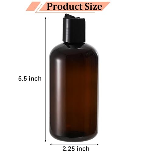 Bekith 16 Pack 8oz Plastic Squeeze Bottles with Disc Cap, Travel Containers For Shampoo, Lotions, Liquid Body Soap, Creams - Image 2