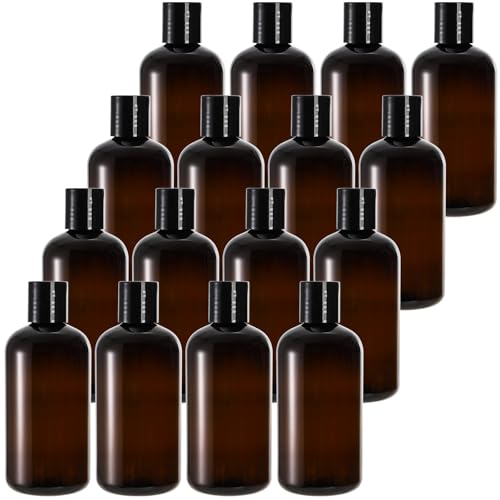 Bekith 16 Pack 8oz Plastic Squeeze Bottles with Disc Cap, Travel Containers For Shampoo, Lotions, Liquid Body Soap, Creams - Image 1