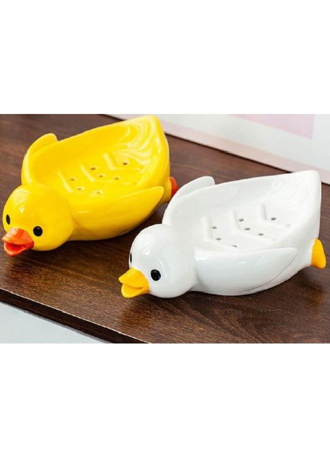 Attractive Duck-shaped Soap Dispenser With Drain Holes - Image 4