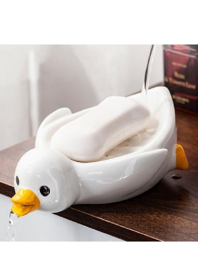 Attractive Duck-shaped Soap Dispenser With Drain Holes - Image 2