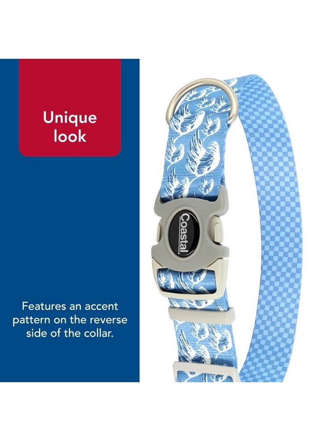 كوستال طوق كلب Coastal Pet Sublime قابل للتعديل - مشبك بلاستيكي قابل للتعديل - طوق كلب نابض بالحياة وملون بنقوش مقاومة للبهتان - أمواج زرقاء مع مربعات زرقاء، كبير - 1 1/2 بوصة × 18 بوصة - 26 بوصة - Image 5
