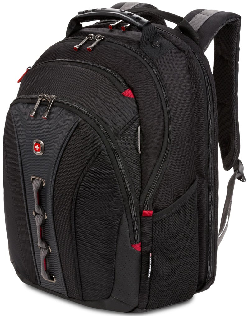 WENGER, Legacy 16 Inch Laptop Backpack,21 Liters Black/Grey, Swiss Designed-Blend of Style and Function, 600631 - Image 4