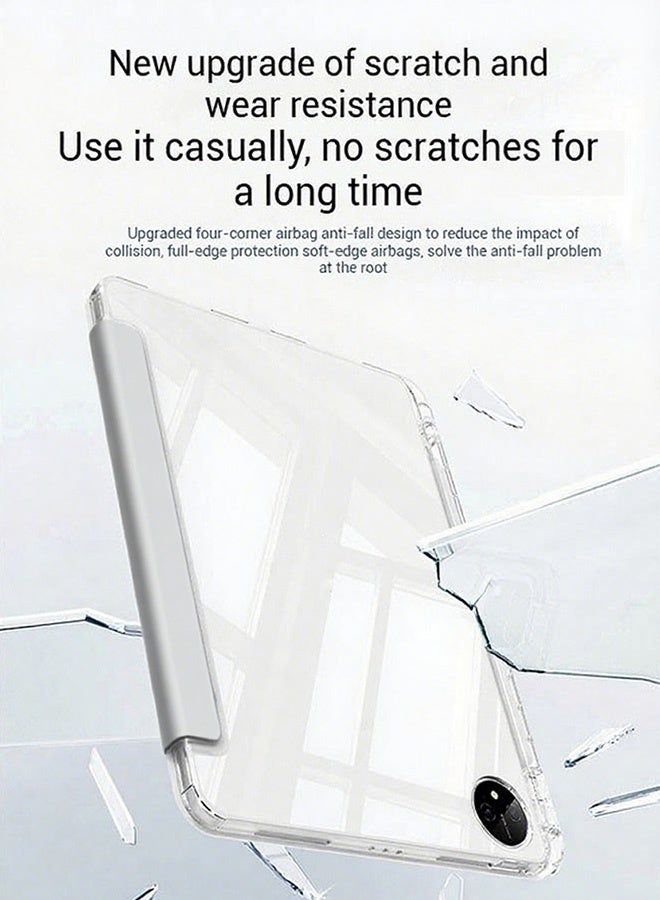 [clearance sales] HONOR Pad X8a 11 Inch Case With Auto Wake, Tablet Cover Shockproof Y Folding Stand, Smart Case Clear Back Tpu Back Cover Free AED 23 Anti-Glare Protective Film - Gray - Image 5