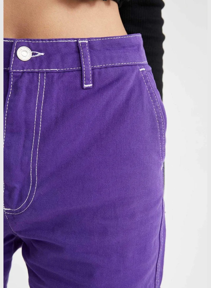 DeFacto Woman Straight Fit Cargo Woven Trousers