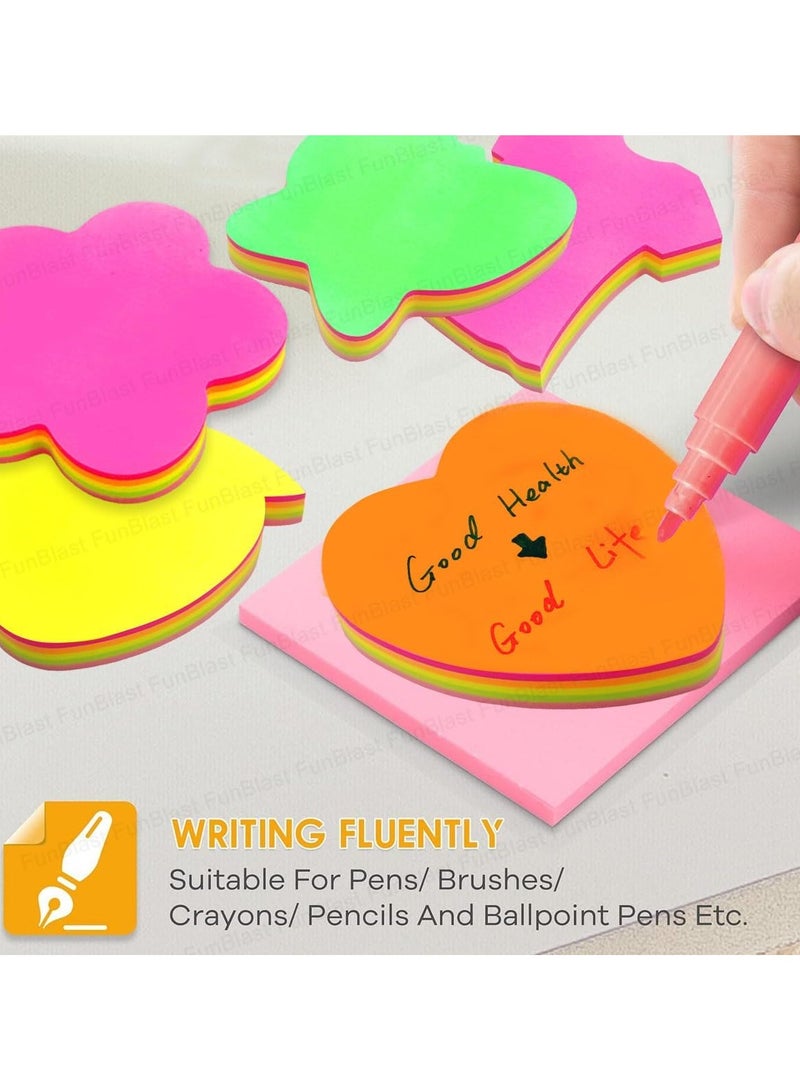 Generic Sticky Notes, Phosphorescent Notepad, Plain Paper, Colored Paper Sticker Shapes, Size: 3*3 inches, Box: 12 bags, Bag: 100 sheets - Image 2