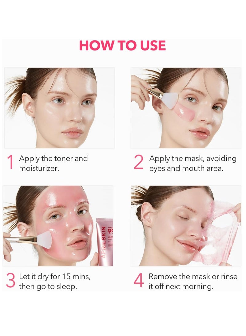 APRIL SKIN TXA Niacinamide 99 Overnight Wrapping Mask 80ml，99% High-Purity TXA+Niacinamide for Uneven Skin Tone Overnight Skin Booster for Toning Care, Firming & Pore Care  - Image 5