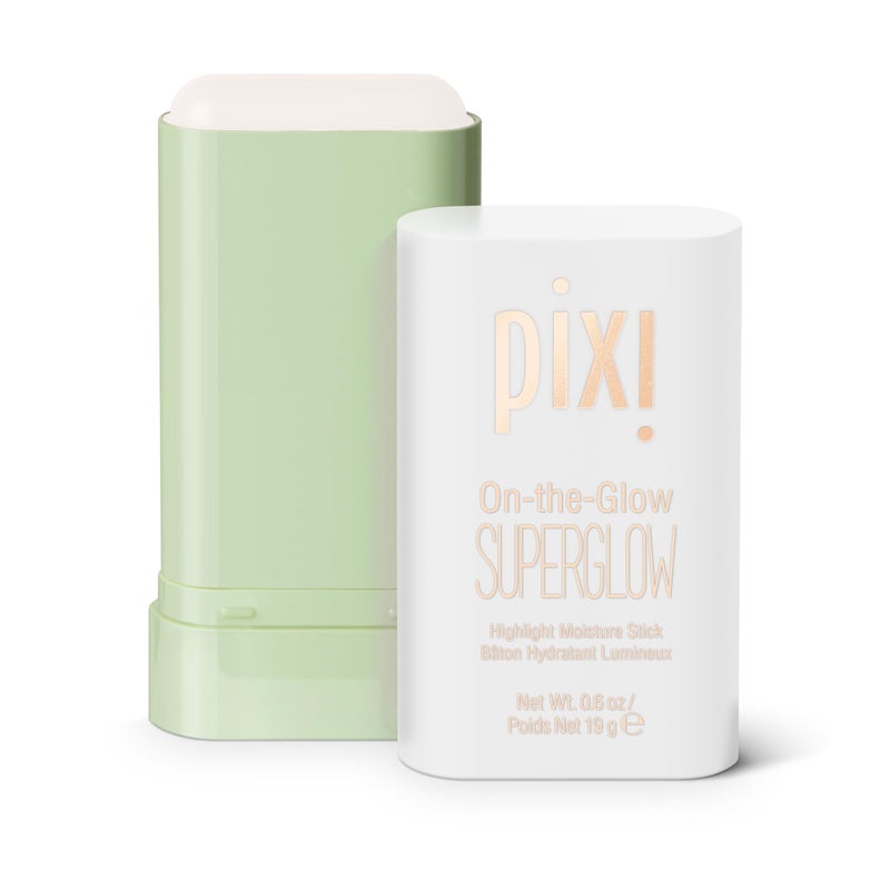 pixi Pixi OntheGlow SuperGlow  Shade IcePearl  Hydrating Highlighter Stick with Ginseng Aloe Vera  Fruit Extracts  For Cheeks  Brow Bones  19g  06oz  ParabenFree Luminous Natural Highlight