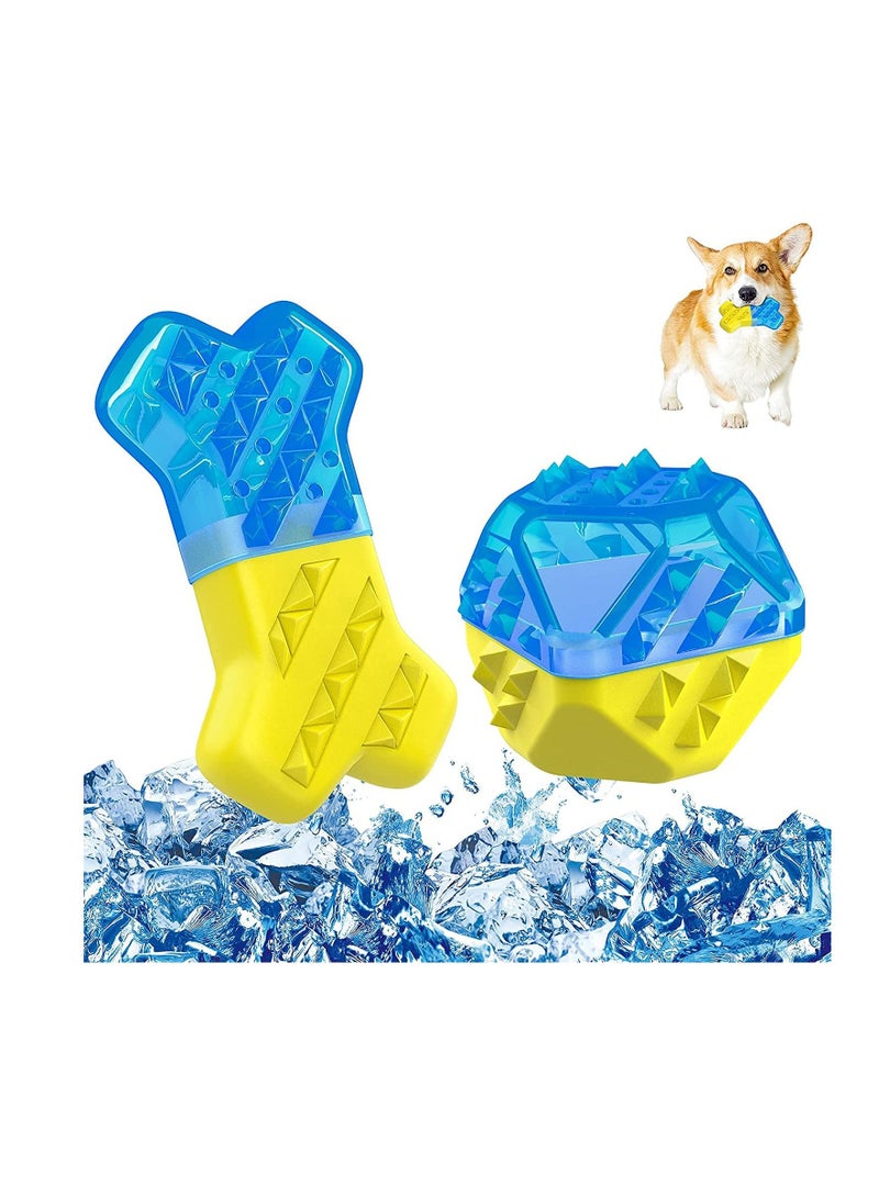 KASTWAVE Pet Teether Cooling Chew Toys Freezable Teething Toy for Puppies Freeze Interactive Toys in Summer, Cooling Frozen Dog Treat Training Tools for Small and Medium Dogs - Image 1