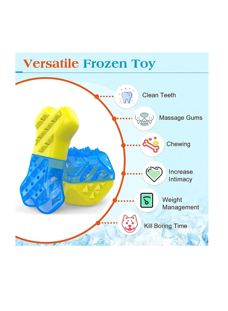 KASTWAVE Pet Teether Cooling Chew Toys Freezable Teething Toy for Puppies Freeze Interactive Toys in Summer, Cooling Frozen Dog Treat Training Tools for Small and Medium Dogs - Image 2