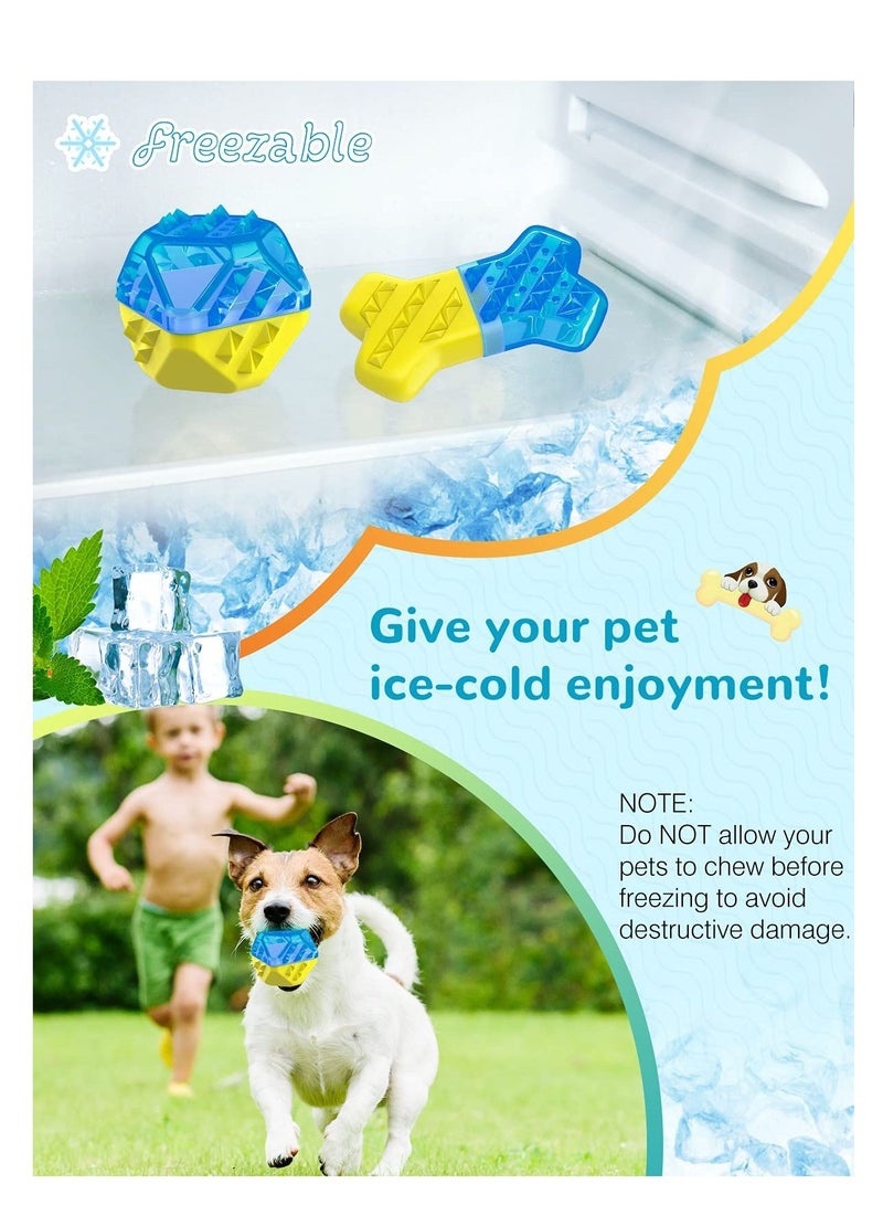 KASTWAVE Pet Teether Cooling Chew Toys Freezable Teething Toy for Puppies Freeze Interactive Toys in Summer, Cooling Frozen Dog Treat Training Tools for Small and Medium Dogs - Image 4