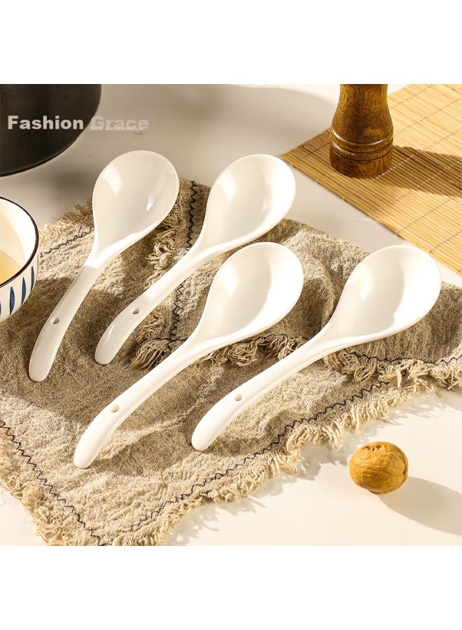 GRASEY Guangyi Style Ceramic Large Ladle Long Handle Household Soup Ladle Big Size Porridge Ladle Scoop Soup Spoon Tableware Gy8840 - Image 1