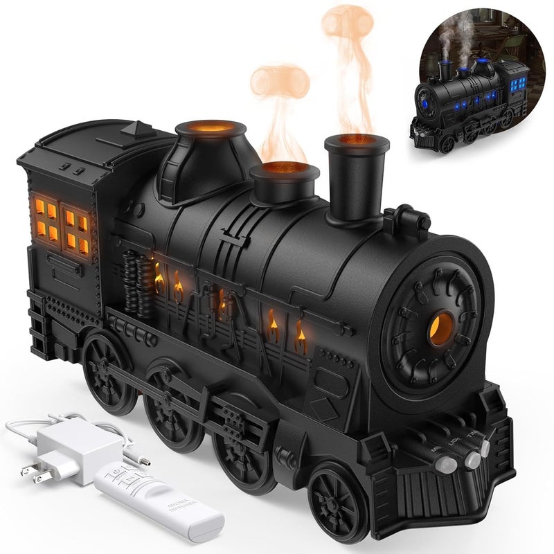 Clwone Clwone Train Design Essential Oil Diffuser 300ml Aromatherapy Humidifier with Remote Control 2 Mist Modes Multi Color  - Image 3