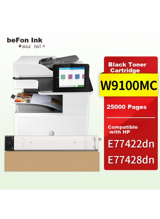 Befon W9100Mc Black Toner Cartridge For Hp Mfp E77422Dn E77428Dn Printer Copier Ink Cartridge Toner Cartridge Hp W9100Mc Drum - Image 1